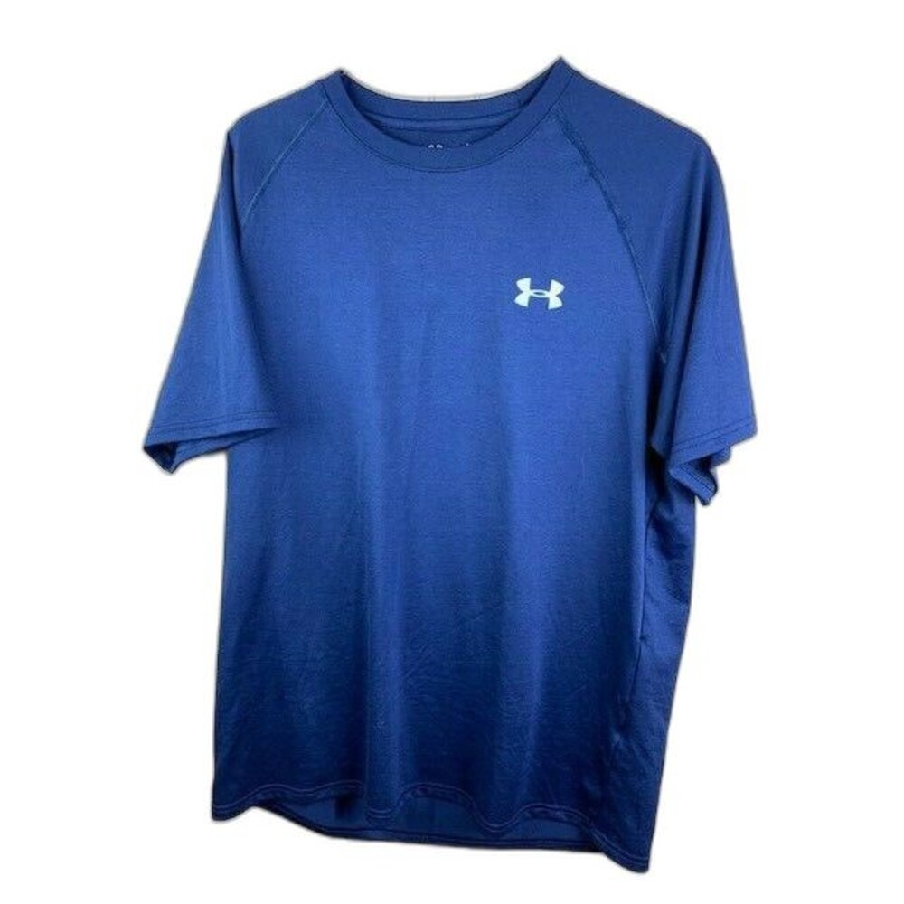 Under Armour Mens Size Medium Navy Blue Heatgear Tee Shirt Short Sleeve Loose